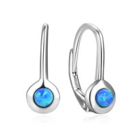 Olivie Strieborné náušnice MODRÝ OPÁL 5495