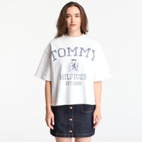 T-shirt Tommy Hilfiger Varsity Crest Rlx Ss T-Shirt Ecru M