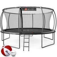 Gartentrampolin - 16ft - 488 cm - Innennetz Grau/Schwarz