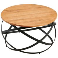 Livetastic KONFERENČNÝ STOLÍK, prírodná farba, čierna, drevo, kov, 70/40/70 cm