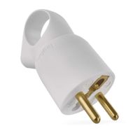 Legrand vidlice přímá s uchem, bílá