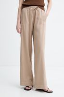 Marc O'Polo pantaloni wide leg pentru femei, cu amestec de in