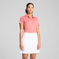 Puma MATTR Lianas Kurzärmeliges Jacquard-Polo Damen | Mit Colorful | Peach Frost | Größe: L