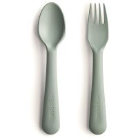 Mushie Fork and Spoon Set столові прибори Sage 2 кс