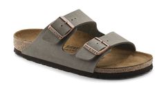 Birkenstock Arizona BF Nubuck Stone Regular Fit Pánske - Sandále Birkenstock - Sivá - 151211-2.5 - Size: 2.5