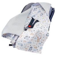 Medi Partners Baby carrier wrap – blanket with hood 85x85 cm – Waffle – Polana + gray Waffle