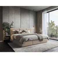 MID.YOU RODINNÁ POSTEĽ, 270/200 cm, béžová