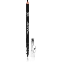 MUA Makeup Academy Brow Define dolgoobstojni svinčnik za obrvi s krtačko odtenek Black 1,2 g