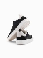 Ombre Men's old-school sneakers on thick sole - black