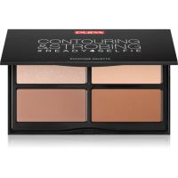 PUPA Milano #READY4SELFIE Contouring & Strobing контурна палетка для обличчя з ефектом сяйва відтінок 003 Dark Skin 175 гр