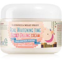 Elizavecca Milky Piggy Real Whitening Time Secret Pilling Cream hydratisierende verfeinernde Creme mit Peelingeffekt 100 ml