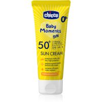 Chicco Baby Moments Sun Bräunungscreme mit SPF 50+ für Kinder ab der Geburt 75 ml