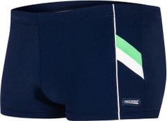 AQUA SPEED Man's Swimming Shorts Ricardo Navy Blue/White/Green Pattern 04