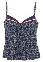 LASCANA Tankini top  mornarsko plava / klasično crvena / bijela