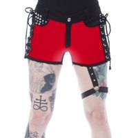 Damen Shorts HEARTLESS - MICHAELA - SCHWARZ/ROT 34