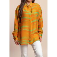 Bedrucktes Shirt In Übergröße, Orange