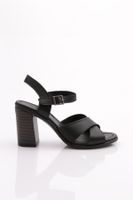 DGN Women's Sandals Genuine Leather Black