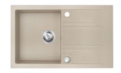 Novaservis Granitový dřez s odkapem, s přepadem z dřezu, písek DRGM48/78SA