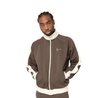 Karl Kani Signature Sidestripe Pique Trackjacket Brown - Pánske - Bunda Karl Kani - Hnedé - PD00010795 - Veľkosť: M