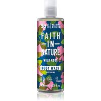 Faith In Nature Wild Rose naravni gel za prhanje za obnovo kožne pregradeza obnovo kožne pregrade400 ml