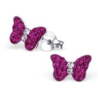 Olivie Dětské stříbrné náušnice MOTÝLEK 0873