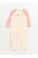 LC Waikiki Crew Neck Long Sleeve Plush Baby Girl Jumpsuit