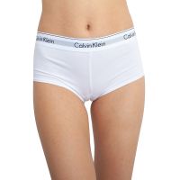 Damskie i majtki #39 Calvin Klein boyshort biały (F3788E-100)