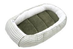 Medi Partners Baby cocoon/nest – Plaid + green Minky