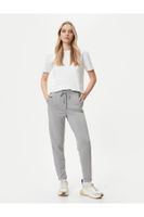 Koton Jogger Trousers with Lace Waist and Pocket Modal Blend