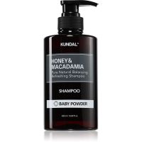 KUNDAL Honey & Macadamia Baby Powder Naturshampoo für trockenes und beschädigtes Haar 500 ml