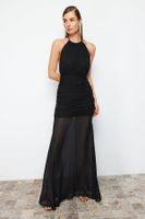 Trendyol Black Fitted Woven Chiffon Dress