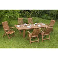 Gardenson ZÁHRADNÝ STÔL, drevo, 180-260/75/100 cm180-260/75/100 cm