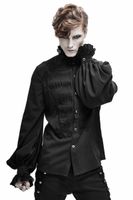 Moška srajca DEVIL FASHION - Leviathan Gothic Chiffon Shirt with Ruffled XL