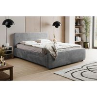 MID.YOU ČALÚNENÁ POSTEĽ, 140/200 cm, sivá