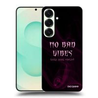 Silikónový čierny obal pre Samsung Galaxy S25 5G - No bad vibes