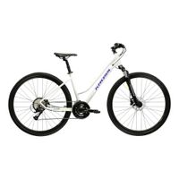 Dámské crossové kolo Kross Evado 4.0 28" Gen 007 L (19", 168-180 cm) šedá / námořnická modrá / lesk