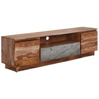 Livetastic NÍZKA KOMODA, akácia, indický palisander, prírodná farba, 190/53/41 cm
