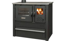 Sporák na tuhé palivo Pro PANONIA Steel, 10 kW, čierny, ľavý vývod