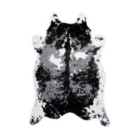 UMELÁ KOŽUŠINA, 160/230 cm, čierna, biela