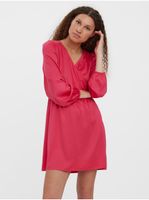 Tmavě růžové krátké šaty VERO MODA Kleo - Dámské