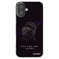 Silikónový prehľadný obal pre Apple iPhone 16 Plus - You are not alone