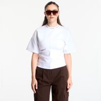 T-shirt Calvin Klein Jeans Ss Logo Neck Detail Interlock Top Bright White XS