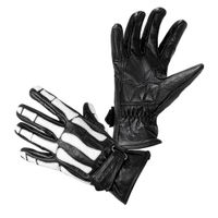 Moto rukavice W-TEC Classic White Bones černá XXL