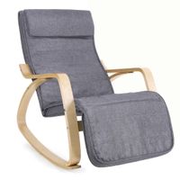 Boxxx RELAXAČNÉ KRESLO, drevo, textil, sivá
