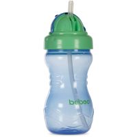 Baboo Cup with Silicone Straw μπουκάλι με καλαμάκι Blue, 9m+ 360 ml