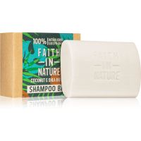 Faith In Nature Coconut & Shea Butter органичен твърд шампоан придаващ хидратация и блясък 85 гр.