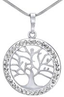 Silvego Stříbrný přívěsek Strom života se Swarovski® Crystals SILVEGOB16088