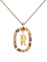 PDPAOLA Krásný pozlacený náhrdelník písmeno "R" LETTERS CO01-277-U (řetízek, přívěsek)