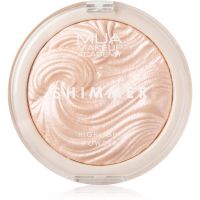 MUA Makeup Academy Shimmer kompaktný púdrový rozjasňovač odtieň Pink Shimmer 8 g