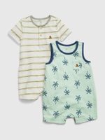 GAP Farebné chlapčenské baby overaly, 2 ks shorty one-piece